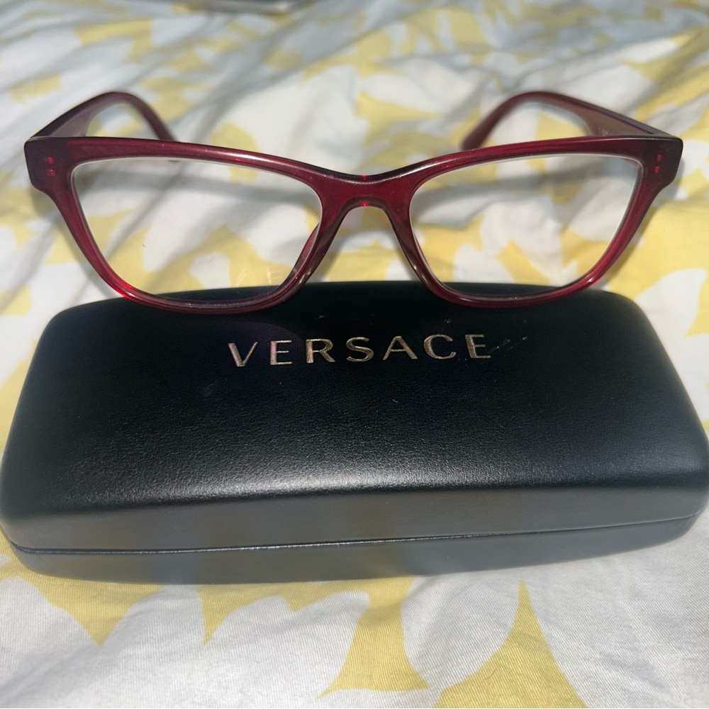 Versace Burgundy Women's Glasses